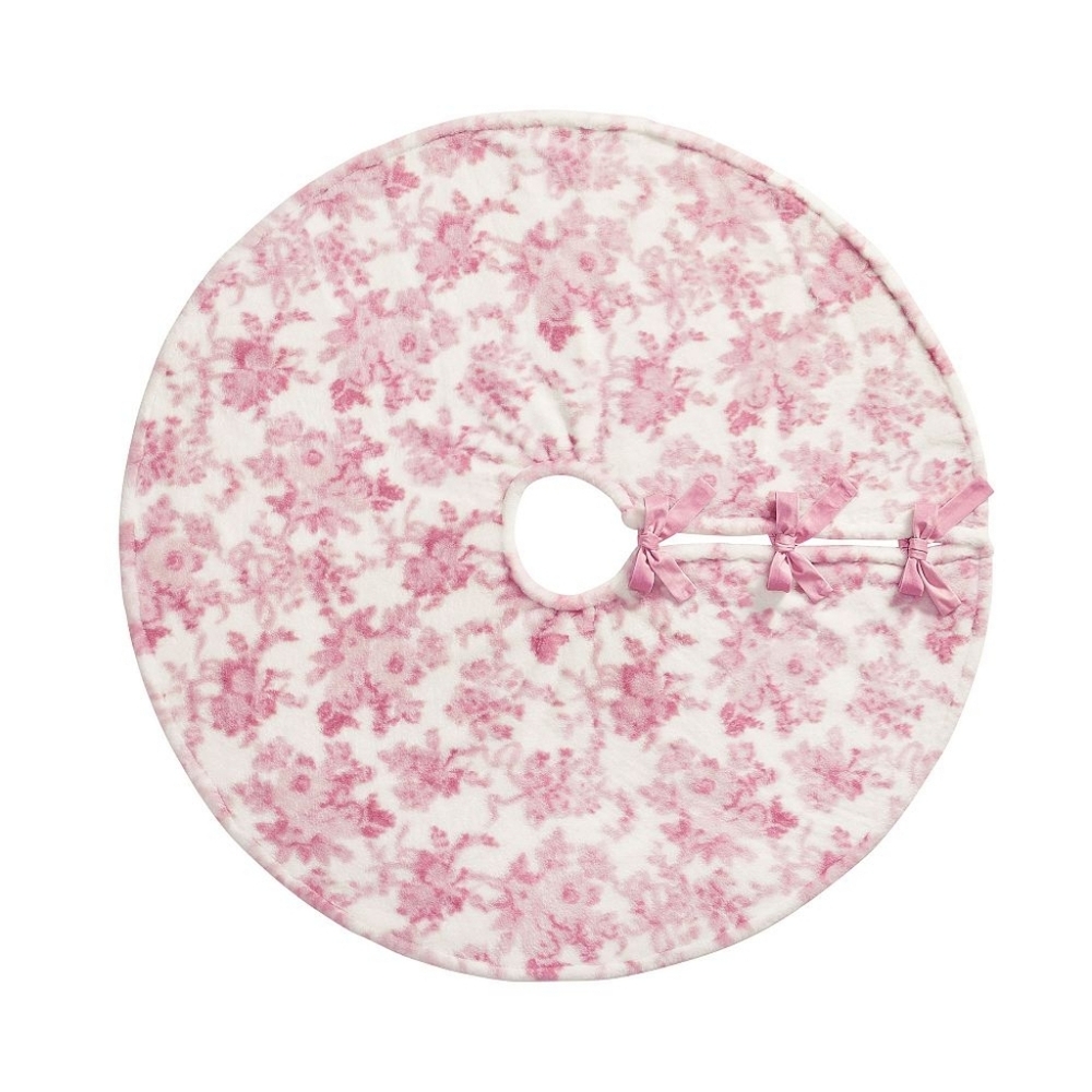 NWT LoveShackFancy Pink Damask Tree Skirt